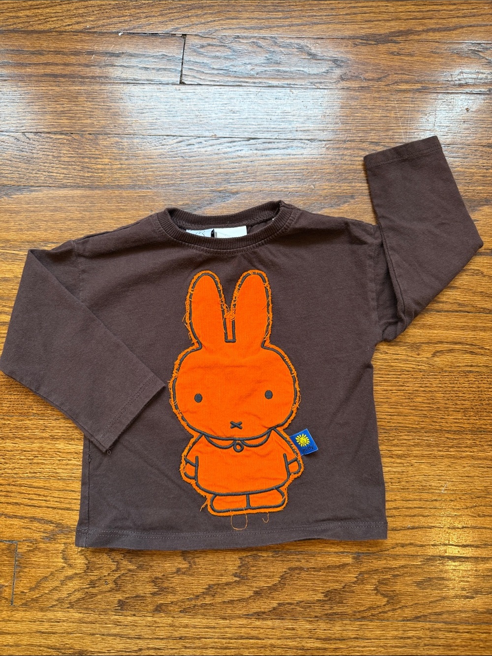 Zara Baby Miffy Brown & Orange Appliqué Long Sleeve Tee 1 1/2 Years